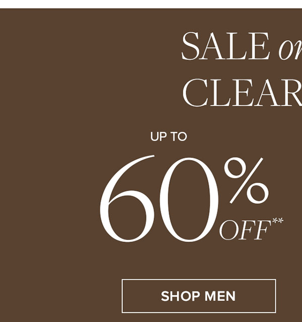 Sale on Sale Clearance | Up to 60% off + An Extra 25% off | Shop Men