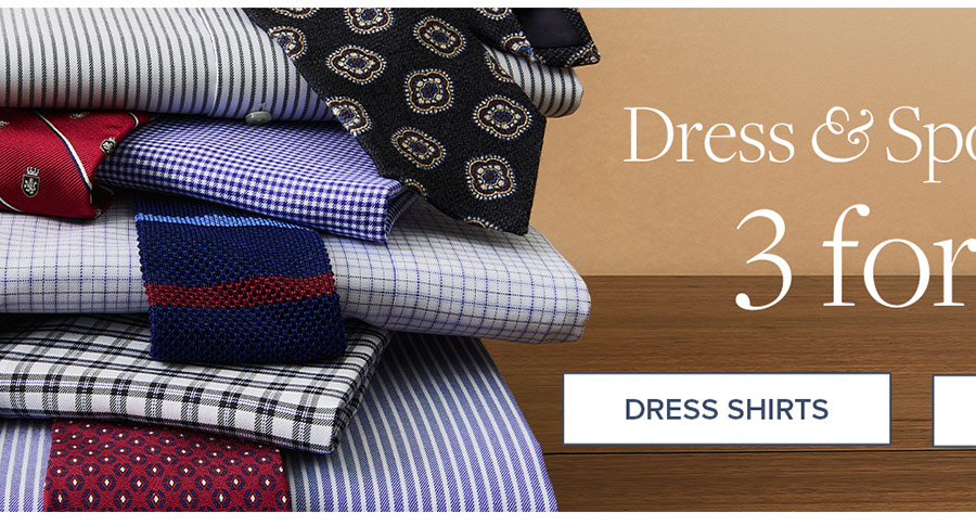 Dress & Sport Shirts 3 for $229 | Shop Dress Shirts