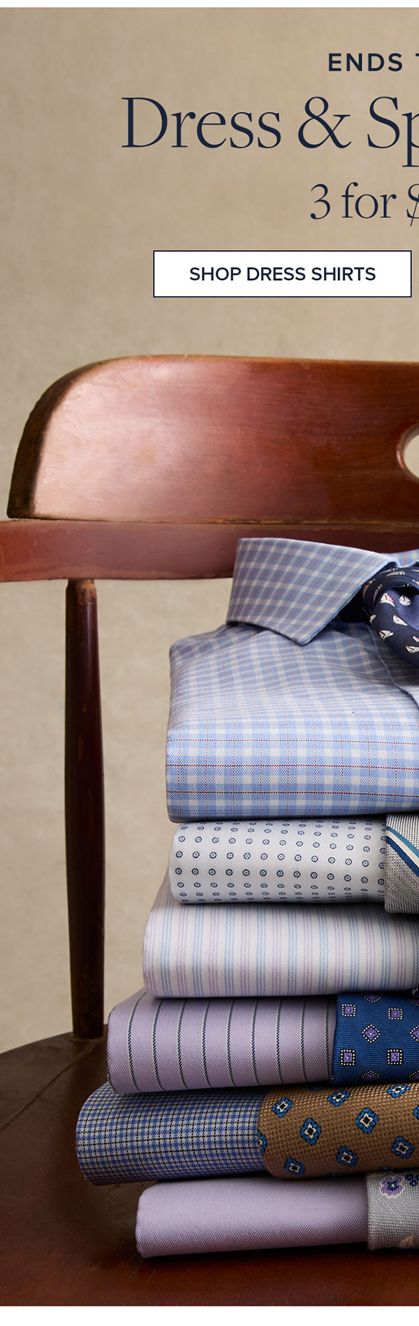 Dress and Sport Shirts 3 for $229. Shop Dress Shirts