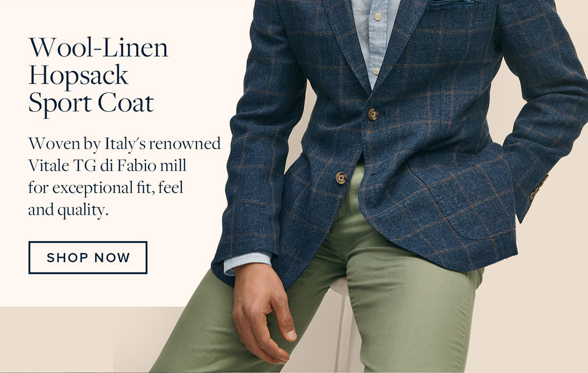 Wool-Linen Hopsack Sport Coat Woven by Italy's renowned Vitale TG di Fabio mill for exceptional fit, feel and quality. Shop Now.