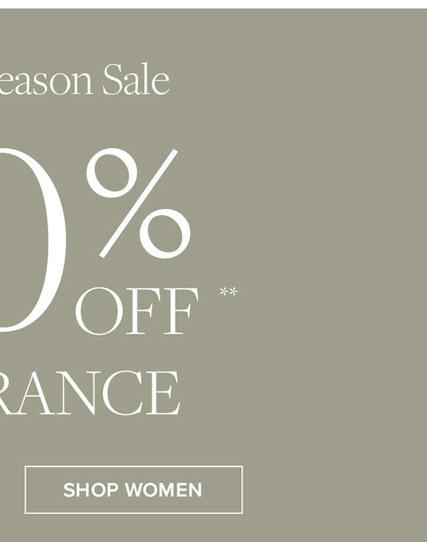 End of season sale! Shop up to 60% Off women's clearance