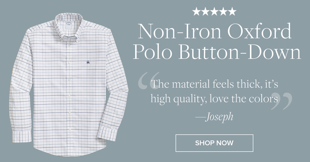 Non-Iron Oxford Polo Button-Down Shop Now Non-Iron Oxford Polo Button-Down Shop Now