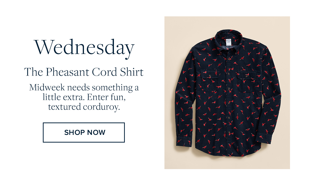 Wednesday The Pheasant Cord Shirt Shop Now Wednesday The Pheasant Cord Shirt Shop Now