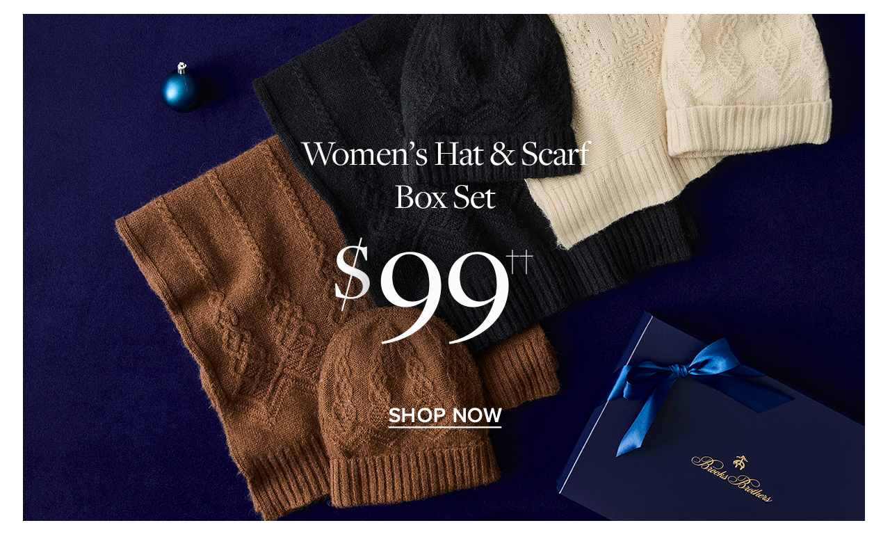Women's Hat and Scarf Box Set $99 Shop Now
