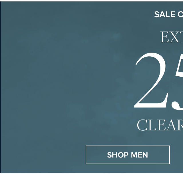 Extra 25% Off Clearance Shop Men