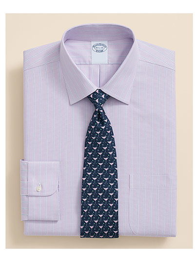 Shop Cotton Non-iron Royal Oxford Striped Dress Shirt