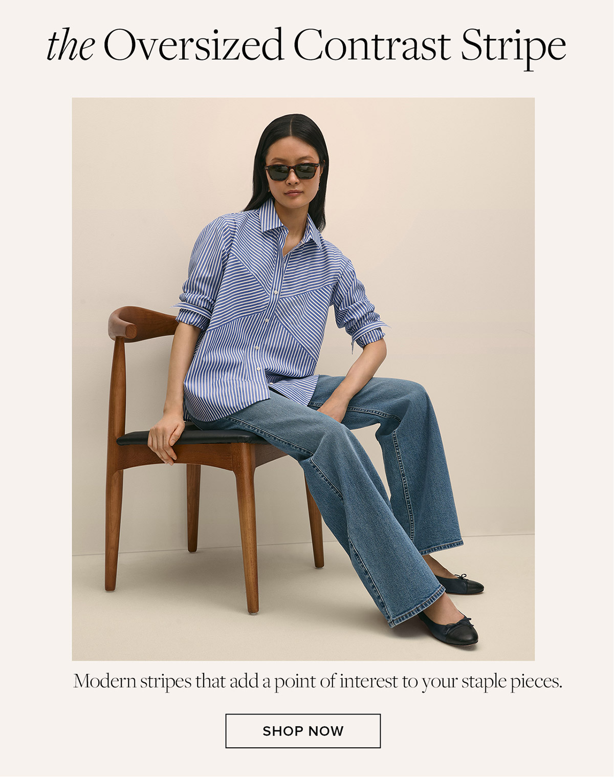 Shop the oversized contrast stripe