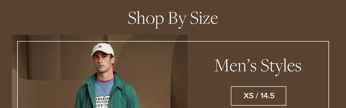 Shop by Size | Men's XS / 14.5
