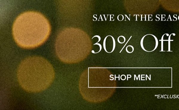 30% off sitewide** Shop Men