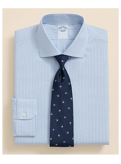 Shop Cotton Non-iron Royal Oxford Striped Dress Shirt