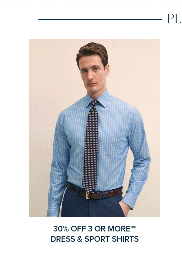 Plus shop 30% off 3 or more** Dress & sport shirts