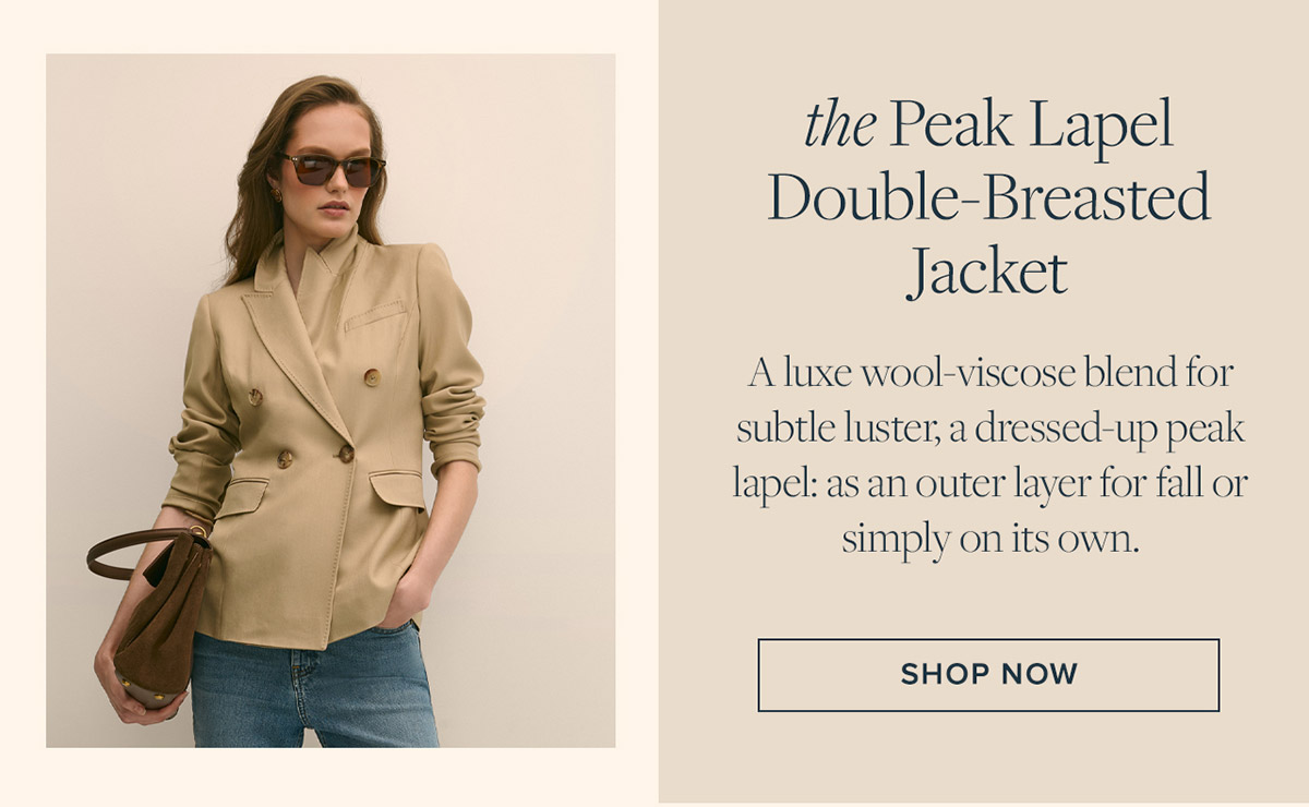 Shop Women's Peak Lapel Double-Breasted Jacket