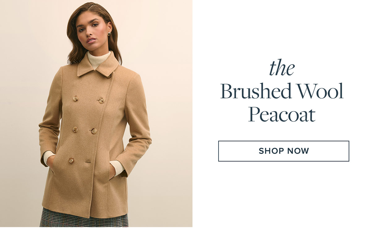 Shop the Brushed Wool Peacoat