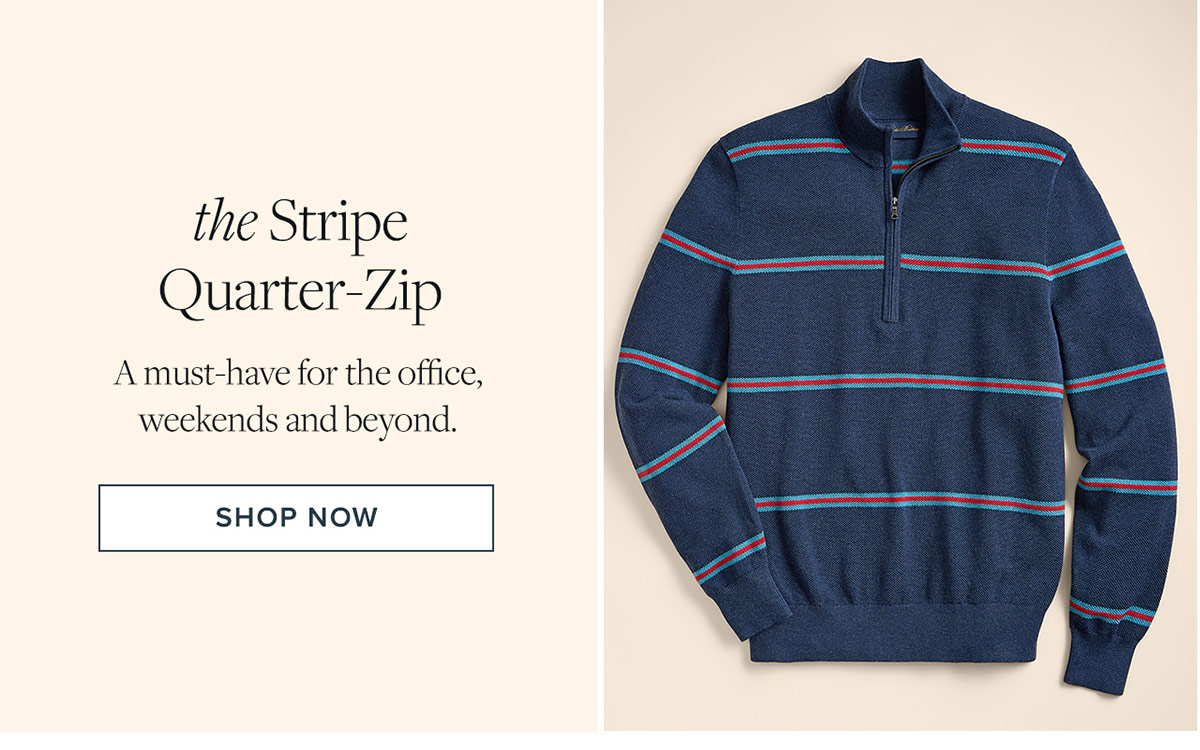 Shop Men's Stripe Quarter-zip