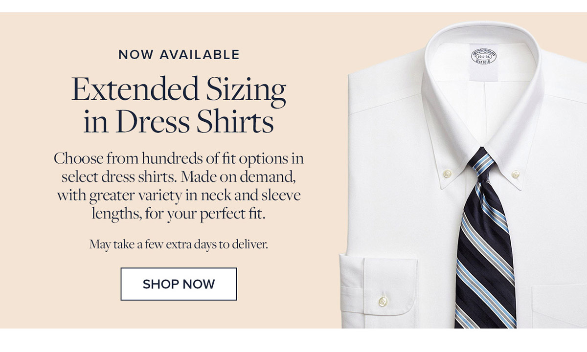 Shop Extended Sizing in Dress Shirts