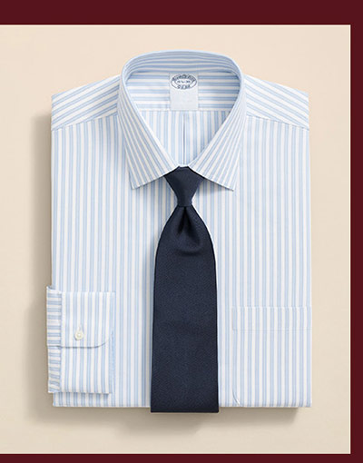 cotton ainsley collar stripe dress shirt