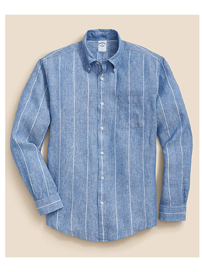 Shop Irish Linen Polo Button Down Shirt