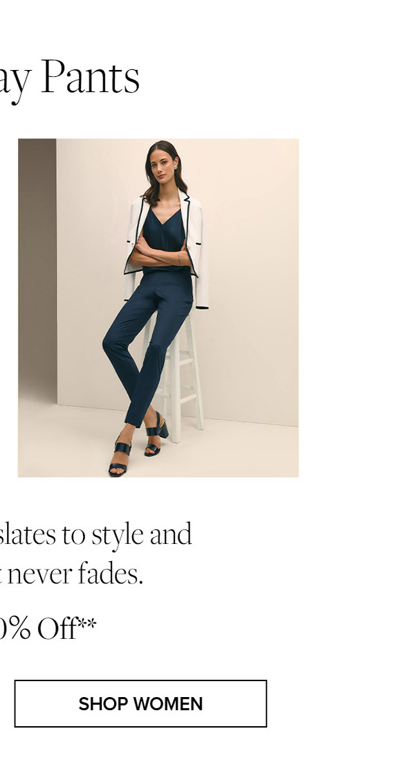 Shop women's everyday pants up to 60% off**