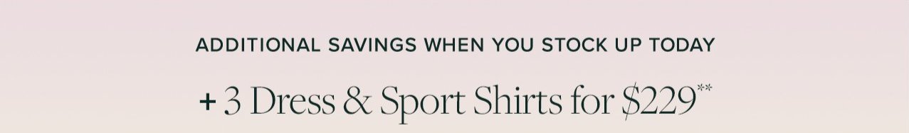 3 Dress and Sport Shirts for $229