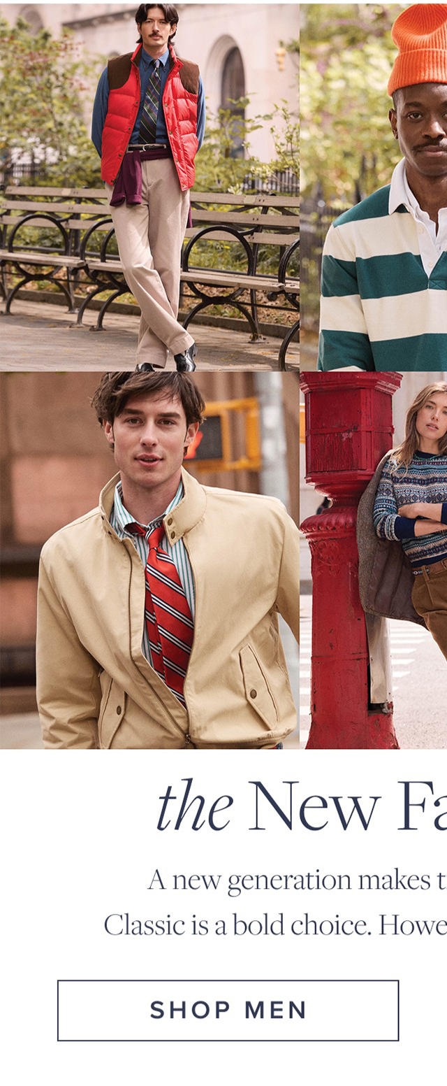 the New Fall Classics Shop Men