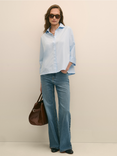 Shop Supima® Cotton Relaxed Dolman-Sleeve Shirt