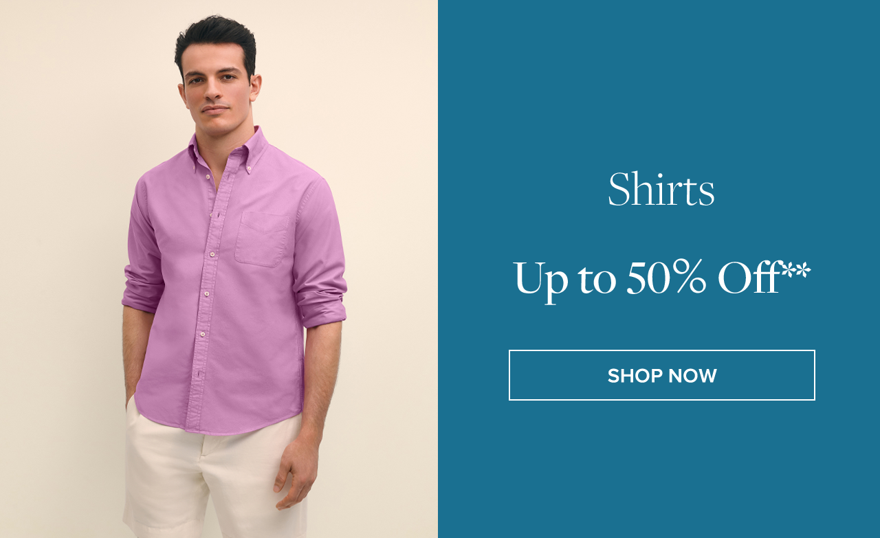 Shop shirts up to 50% off**