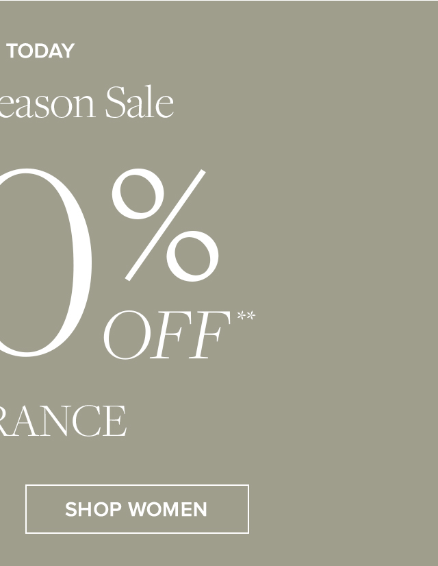 End of season sale starts now! Shop up to 60% Off women's clearance