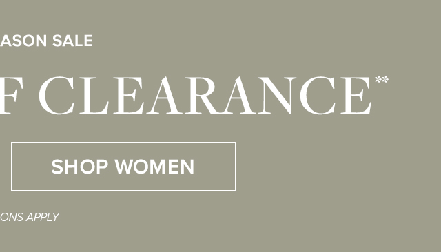 End of season sale. Shop up to 60% Off men's clearance now. **