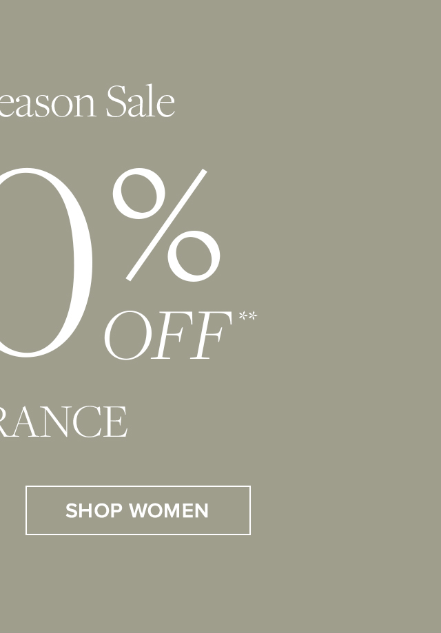 End of season sale starts now! Shop up to 60% Off women's clearance