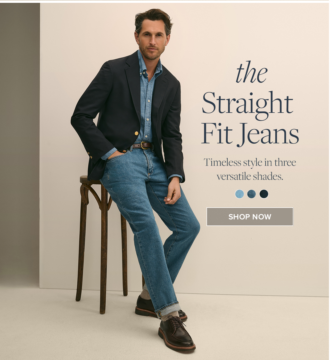 Shop the straight fit jeans now