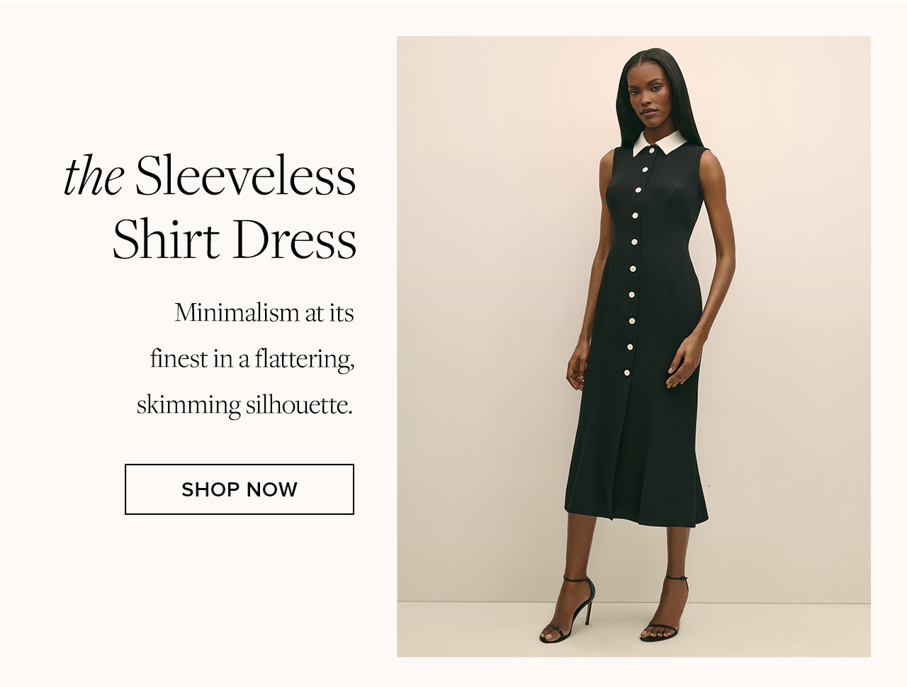 Shop the sleeveless shirt dress now