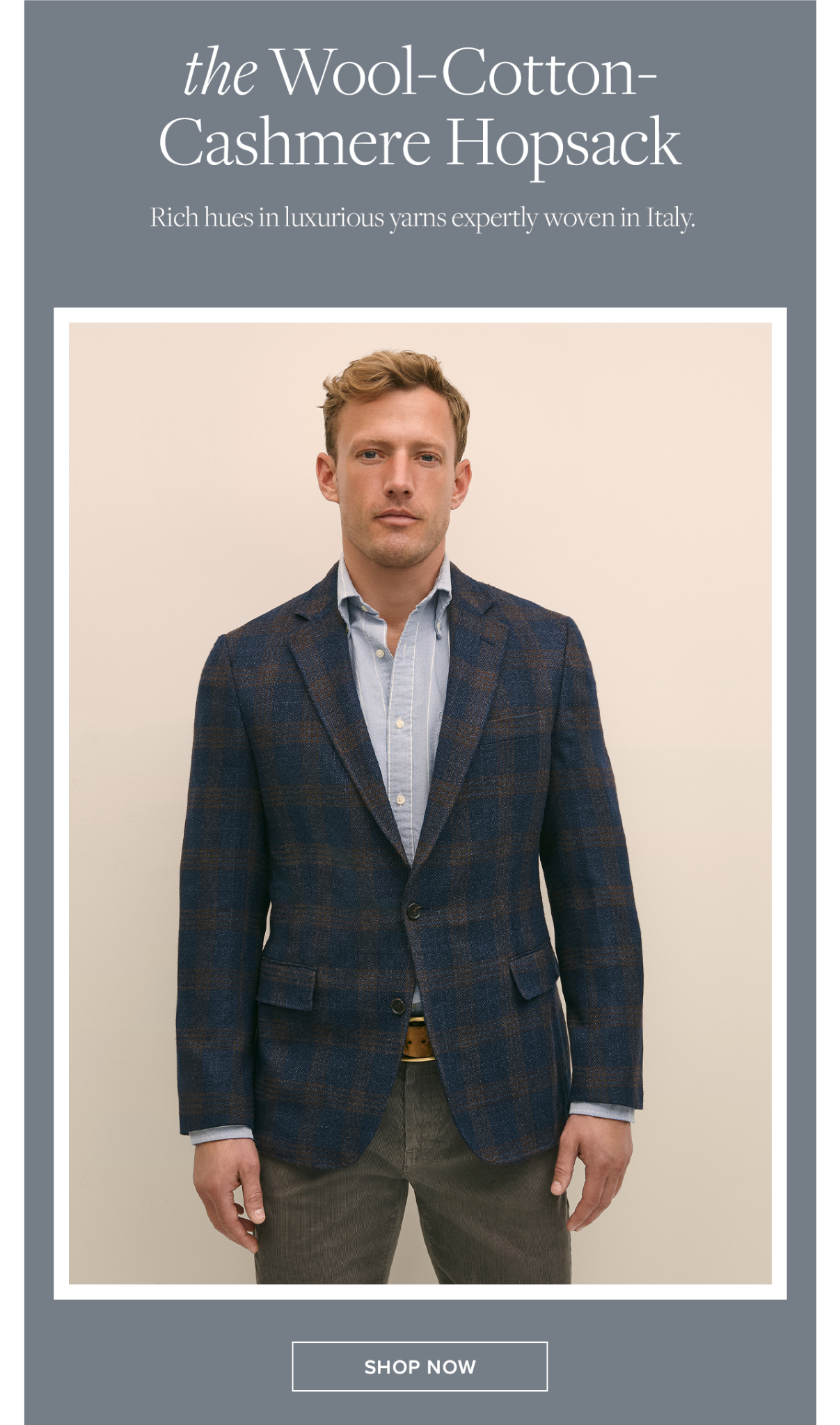 Shop The Wool Cotton Cashmere Hopsack