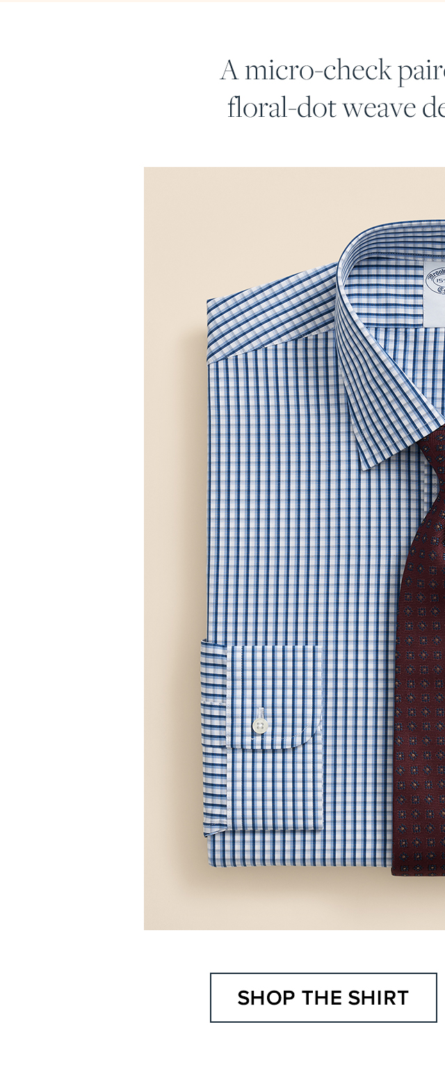 Shop the Pure Supima® Cotton Regular-Finish Ainsley Collar, Check Dress Shirt