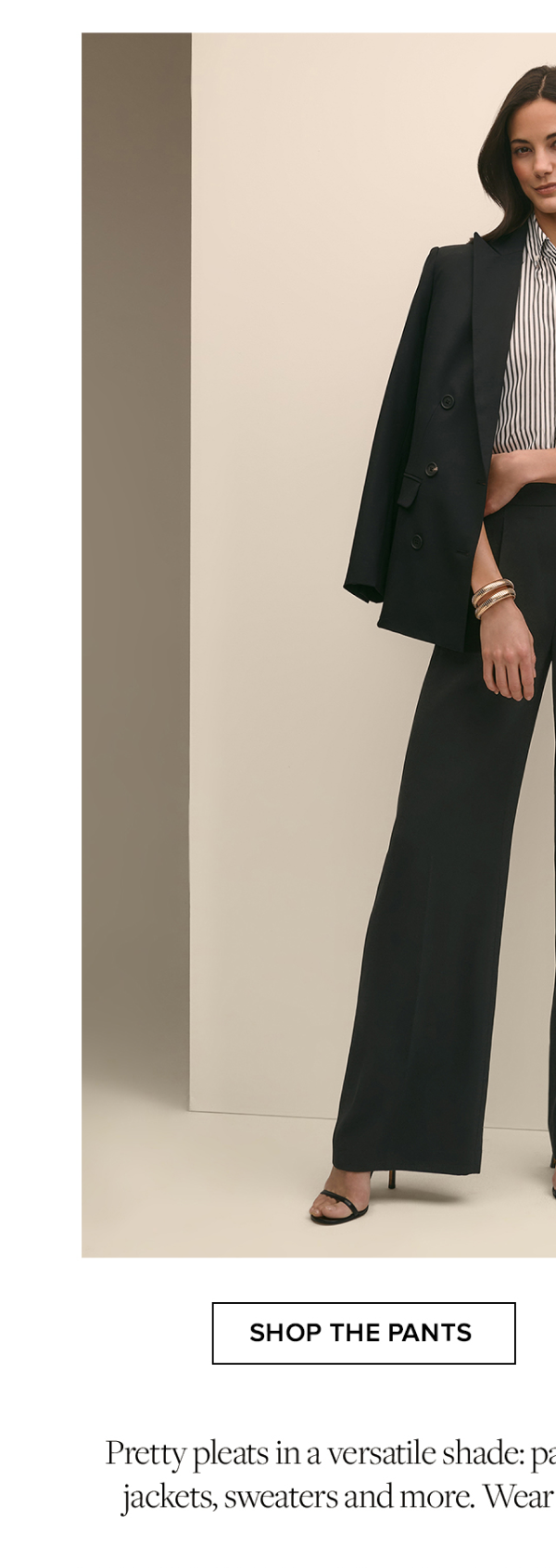 Shop the Easy Fit, Elastic Back Crepe Wide-Leg Pants