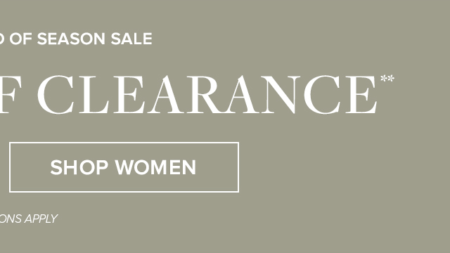 End of season sale. Shop up to 60% Off men's clearance now. **