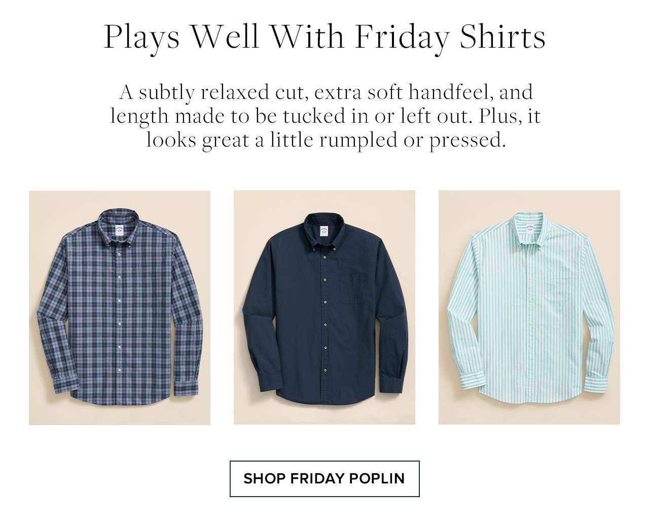 Shop the Friday poplin shirt