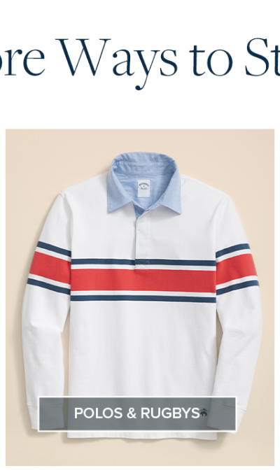 Shop men's polos and rugbys