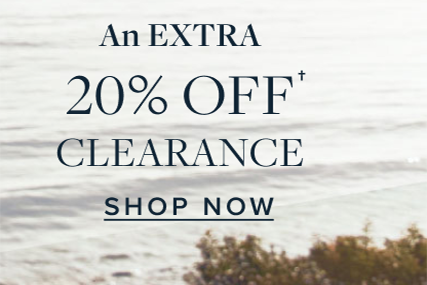 An Extra 20% Off Clearance Shop Now