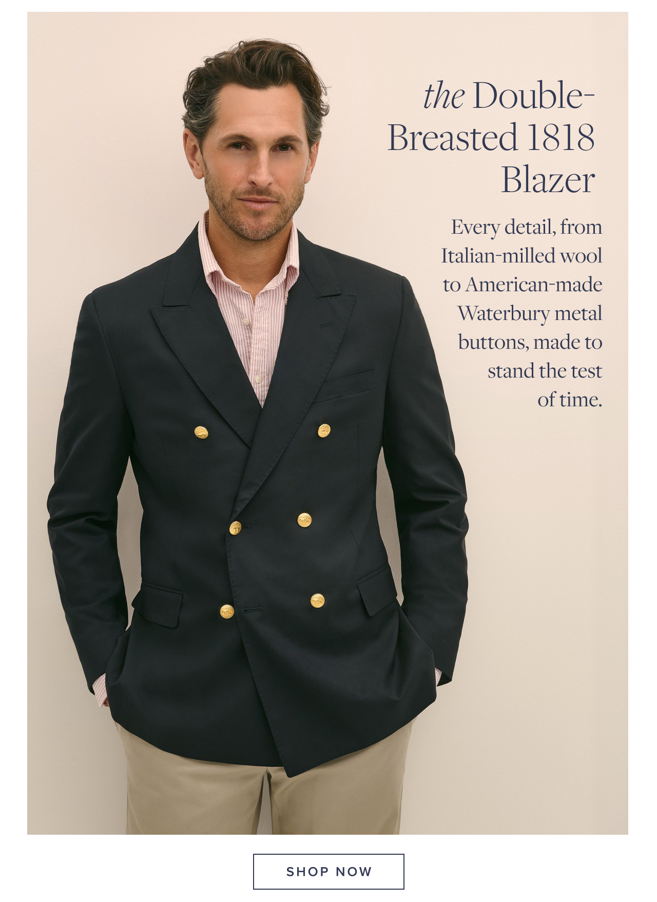 the Double Breasted 1818 Blazer Shop Now