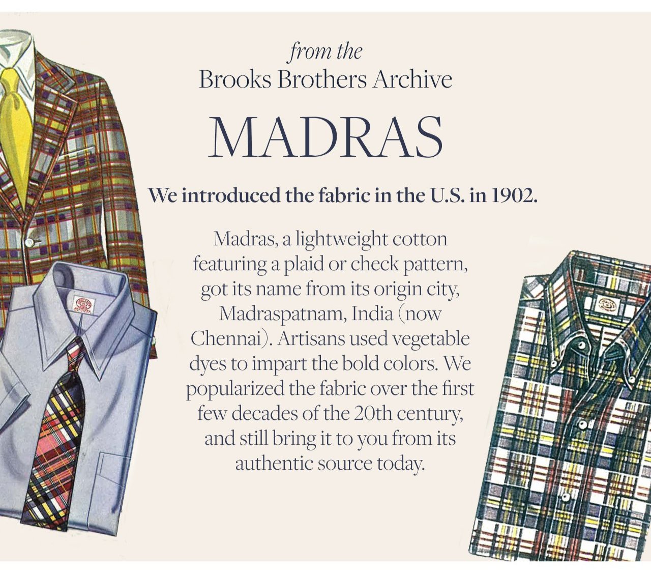 from the Brooks Brothers Archive Madras