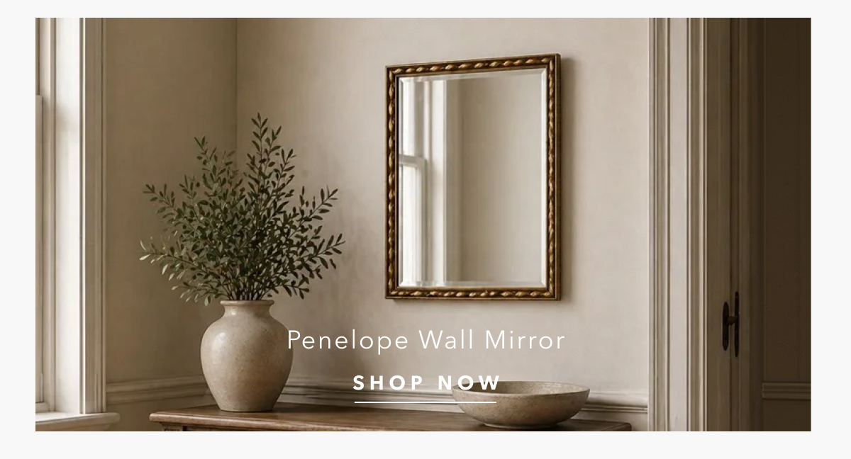 Penelope Updated Traditional Antique Gold Wood Rectangular Beveled Wall Mirror