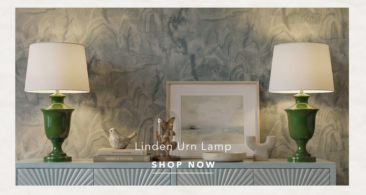 Linden Updated Traditional Green Ceramic Urn Table Lamp