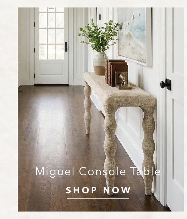 Miguel Coastal Beach Brown Wood Rope Wrapped Console Table