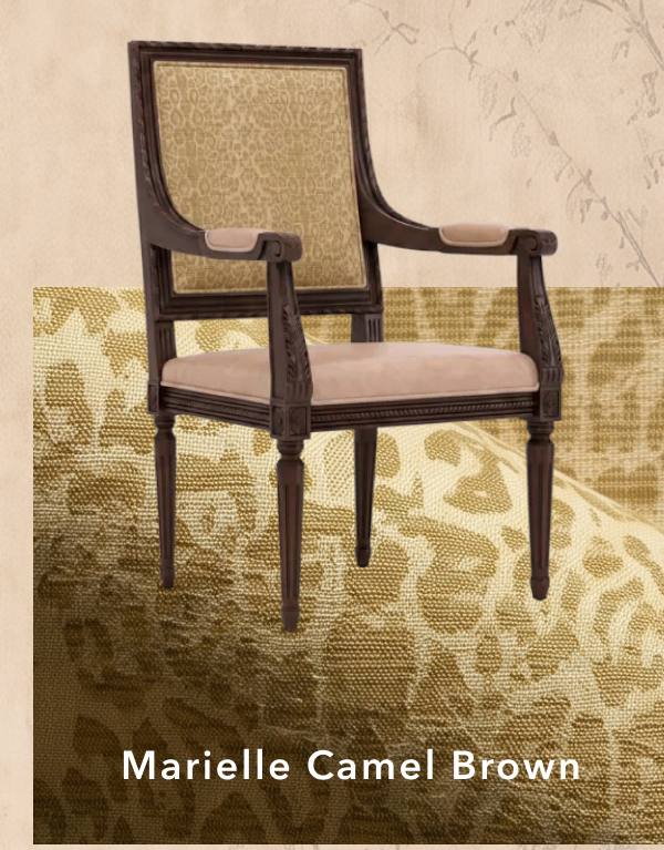 Marielle Camel Brown Arm Chair