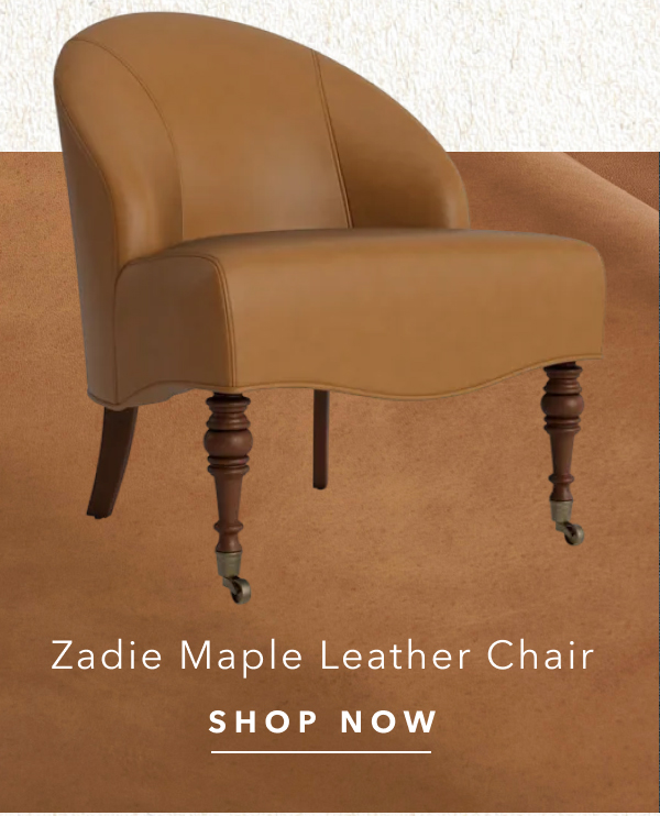 Zadie Maple Leather Chair 