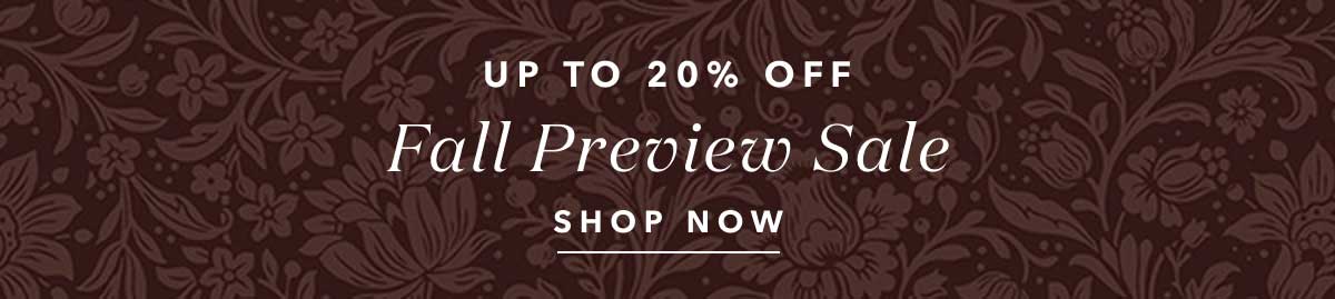  Fall Preview Sale | Up to 20% Off 