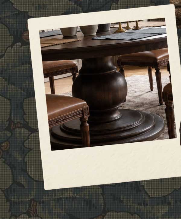 Berlin Updated Traditional Brown Mango Wood Round Dining Table - 48