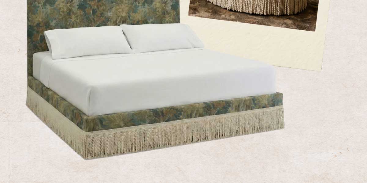 Keena Verdant Tapestry Velvet Bed - Queen