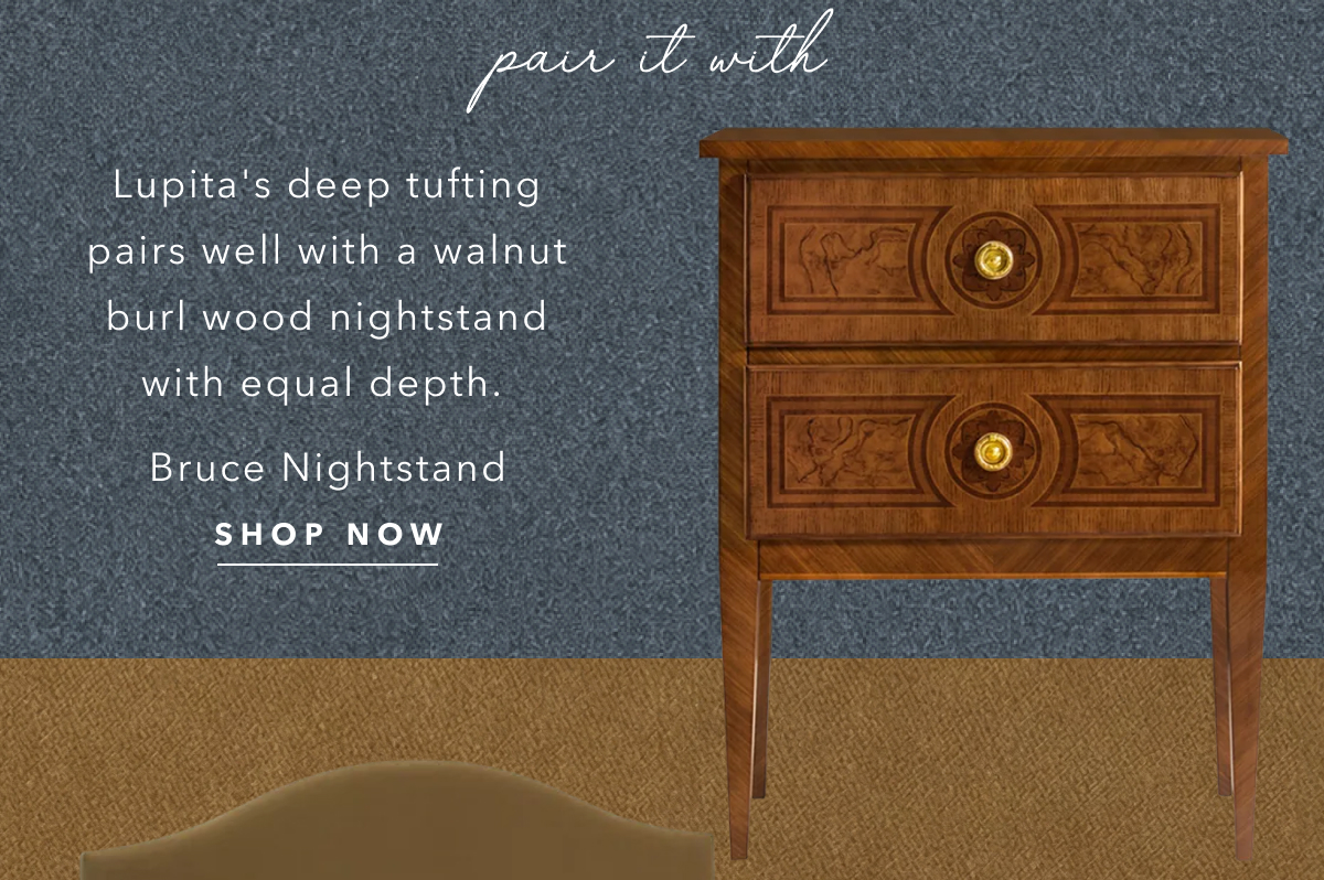 Bruce Updated Traditional Brown Walnut Burl Wood Nightstand