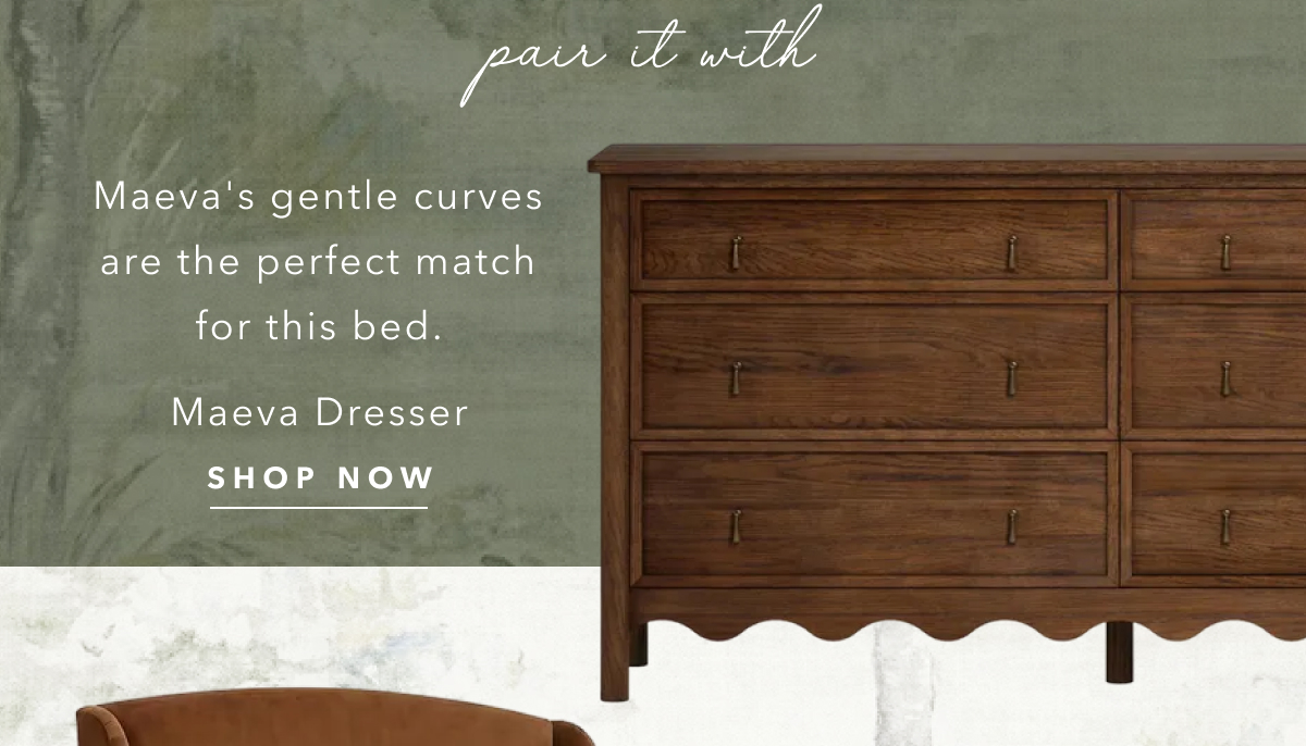Maeva Updated Traditional Brown Oak Wood Scalloped Double Dresser
